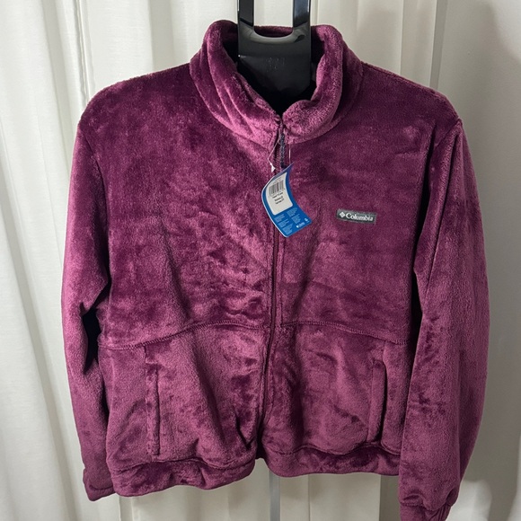 NWT Columbia Sherpa Full Zip Fleece Plus Size 2X Cozy and SoftJacket Burgundy - Picture 2 of 6